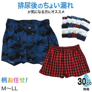尿漏れパンツ 男性用 ちょい漏れ トランクス 布帛