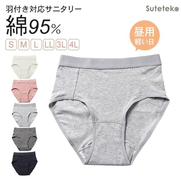 サニタリーショーツ 生理ショーツ 生理パンツ 昼用 軽い日用 S M L LL 3L 4L 生理用シ...