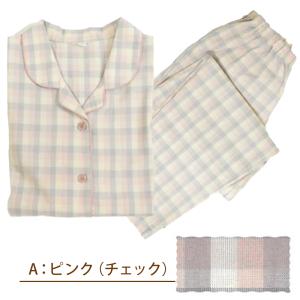 パジャマ レディース 綿100% 春夏 先染め...の詳細画像3