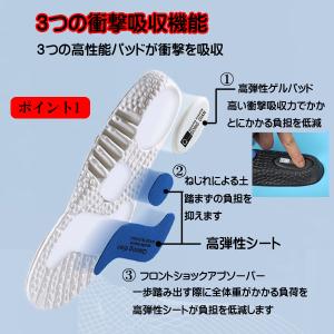 インソール 衝撃吸収 扁平足 中敷き スポーツ...の詳細画像3
