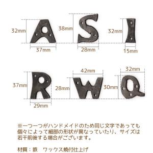アルファベット アイアン 英字 鉄 表札 ネー...の詳細画像5