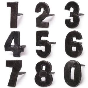 アイアン 釘 数字 ネイル 飾り釘 ドアスタッド アイアンナンバーネイル