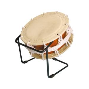 締太鼓（直径35cm）バチ・台座付き 座敷用締め太鼓セット 水牛皮 直径35cm太鼓台・バチ2本付き【送料無料