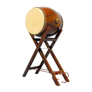 締太鼓35cm（ボルト締め・あわせ胴） 鉄製座り台座セット【1707-B