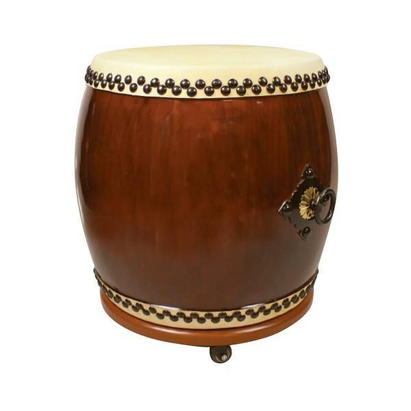 長胴太鼓　「武蔵」1.4尺（耳無し）丸型台座セット 【1040-U】