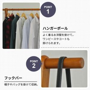 値下げ 木製 コートハンガー シングル ハンガ...の詳細画像2