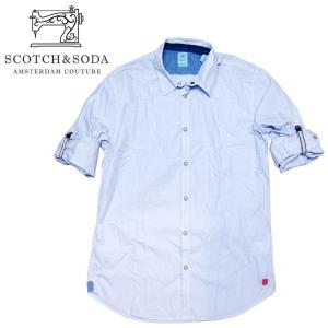 スコッチアンドソーダ メンズ Scotch&Soda BLUE 長袖 シャツ 20041F XL｜suxel