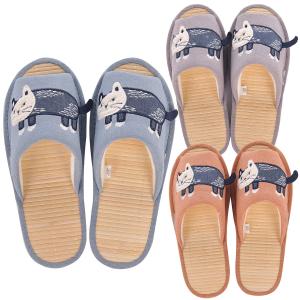 新作 ごきげんようマチルダさん 竹スリッパ 22-5041 #1/OR #2/GY #3/BL クスグルジャパン レディース 涼しい 竹 スリッパ