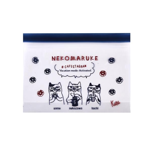 フリーザーバッグ SS サイズ 15枚入り ネコまるけ柄 幅20X縦15Xマチ4cm 23-6590...