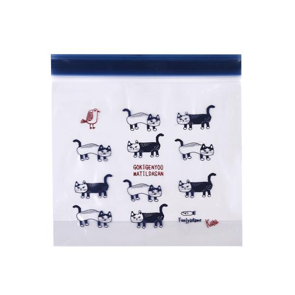 フリーザーバッグ S サイズ 10枚入り マチルダさん柄 幅22X縦22Xマチ4cm 23-6594...