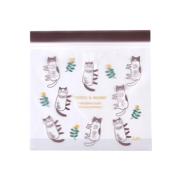 フリーザーバッグ S サイズ 10枚入り なごなごさん柄 幅22X縦22Xマチ4cm 23-6595...