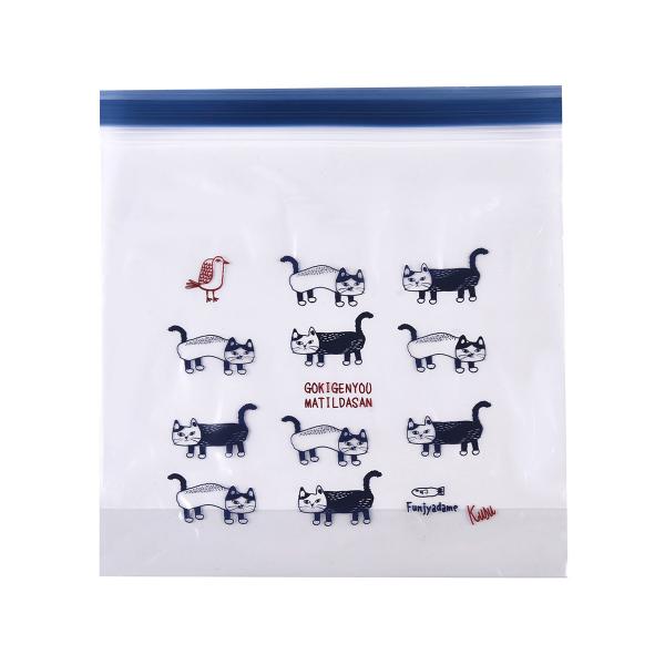 フリーザーバッグ M サイズ 10枚入り マチルダさん柄 幅26X縦28Xマチ8cm 23-6597...
