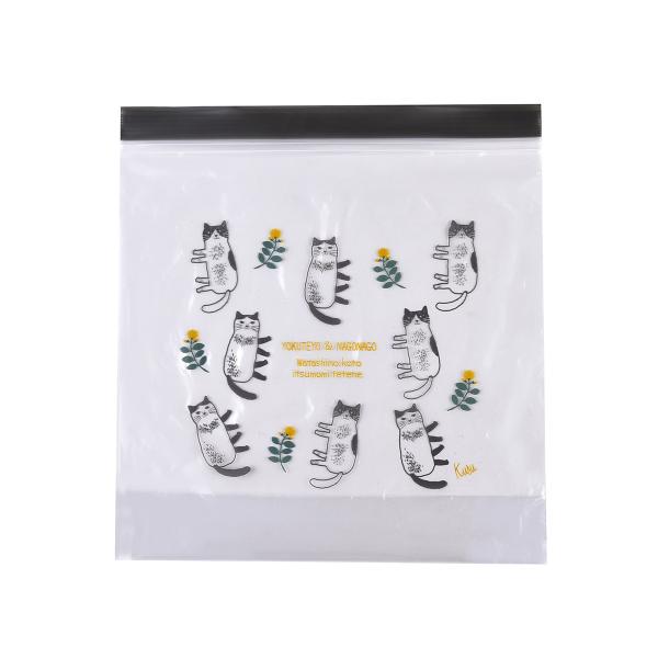 フリーザーバッグ M サイズ 10枚入り なごなごさん柄 幅26X縦28Xマチ8cm 23-6598...