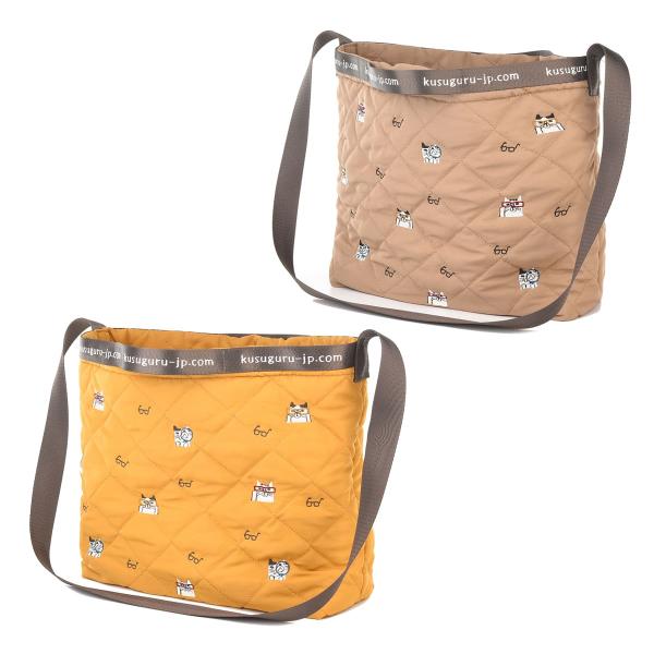 ショルダーバッグ おしゃれ かわいい 軽い 雑貨 ネコまるけ キルトショルダートートバッグ 24-7...