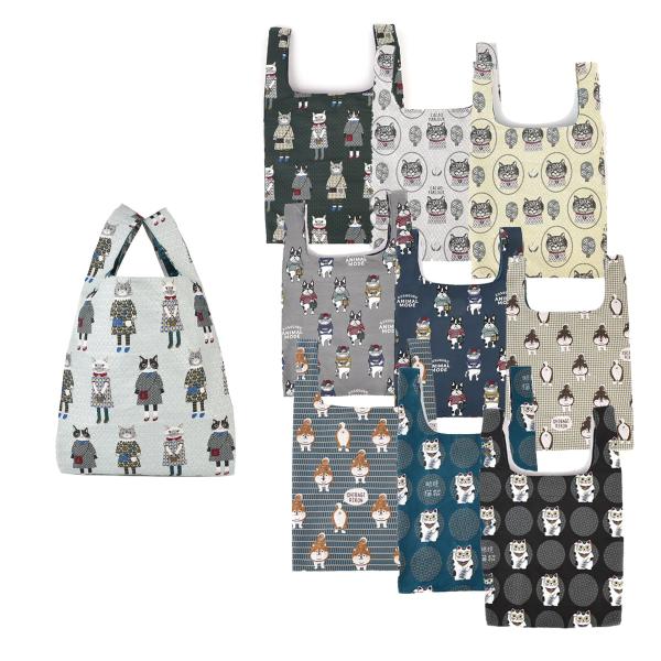 サブバッグ ゴブラン織り パーラーすずらん堂 おめかしさん柄 ちまきさん柄 アニマルモード柄 柴尻君...