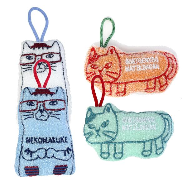 台所用スポンジ キッチンスポンジ 厚み3cm きらぴかスポンジ ネコザワさん マチルダさん 25-8...