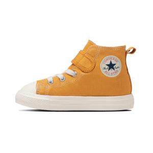 コンバース Converse キッズ チャイルド オールスター ライト V-1 HI ゴールド 15〜22cm 子供靴 軽量 通学 脱ぎ履きしやすいワンベルト仕様｜suxel