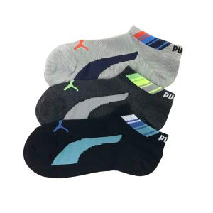 プーマ Puma キッズ 消臭加工 くつ下 3足組 スニーカーソックス 19-21cm 21-23cm 23-25cm 子供用 こども 靴下 通学通園部活にGood 3足セット