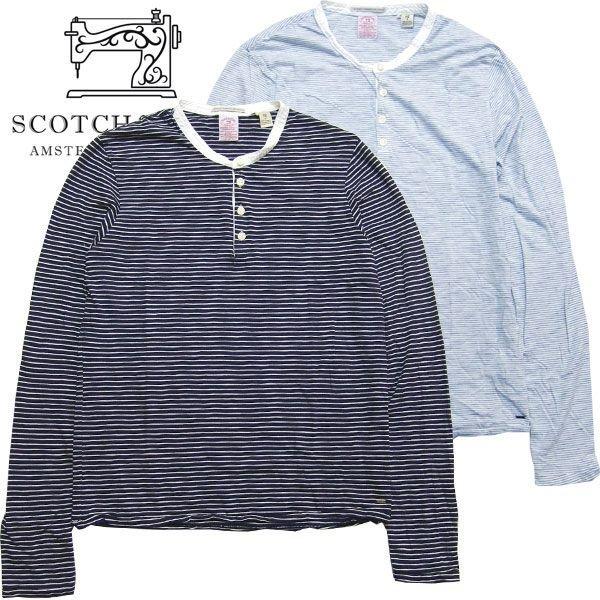 スコッチアンドソーダ メンズ Scotch&amp;Soda ロンｔ 長袖シャツ  tシャツ ヘンリー ボー...