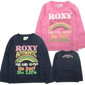 ロキシー ROXY キッズ 女の子 MINI NO SURF NO LIFE  キッズ 長袖 Tシャツ ロンＴ ブラック 110cm｜suxel