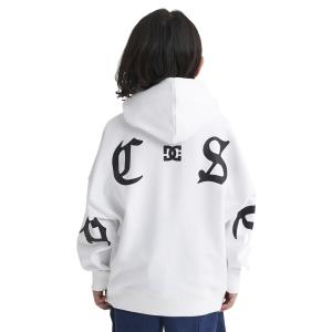 ディーシー DC Shoes キッズ 長袖 23 KD BIG OE BACK LOGO PH キッズ フーディ パーカー YPO234531WHT 130〜160cm 子供服 長袖 パーカー 綿100%｜suxel