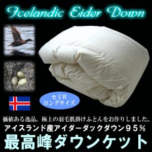 羽毛布団 世界一の羽毛アイスランド産アイダーダックダウン100% シルク