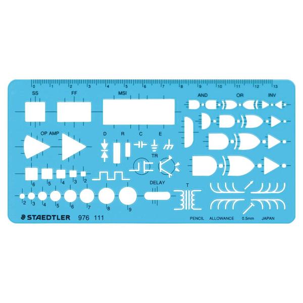 テンプレート 111 STAEDTLER 論理回路定規 1枚 976