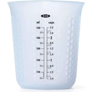 OXO オクソー 計量カップ シリコン メジャーカップ 中 500ml 電子レンジ対応｜スズベル