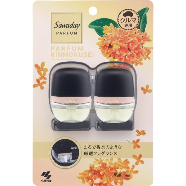 車用 パルファムキンモクセイ 消臭芳香剤 クリップタイプ 2個パック 12ml