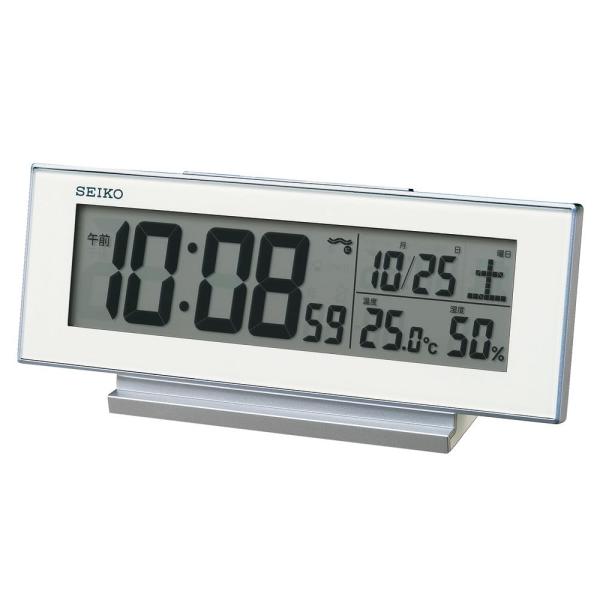 目覚まし時計 Seiko 電波 温度 湿度 セイコークロック デジタル カレンダー Clock 常時...