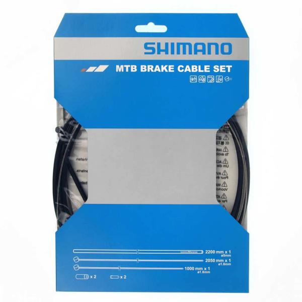 MTB ステンレス SHIMANO ブラック リペアパーツ ブレーキケーブルセット Y8009802...