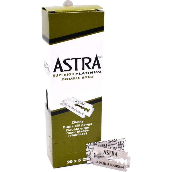 100 Astra Superior Platinum Double Edge Razor Blad...