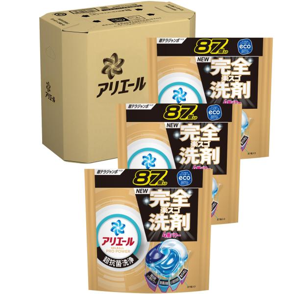 アリエール 洗濯洗剤 ジェルボール プロ パワー 超抗菌・洗浄 クリーンフレッシュの香り 詰め替え ...