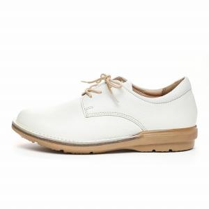 SLOW FACTORY スロウ ファクトリー SL3ハトメ01 ホワイト by MOONSTAR ムーンスター レディース 国産 革靴｜suzuchu-footwear