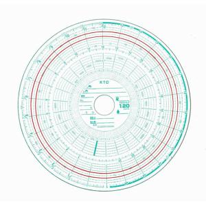 タコグラフチャート紙　1日（26時間）120km赤ライン/レボ 小芝記録紙 KL-26-120-2C...