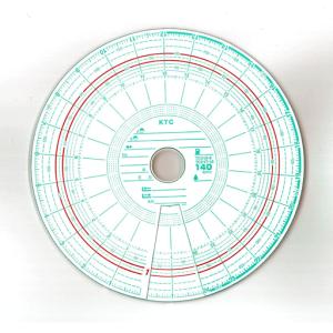 タコグラフチャート紙　7日140km　赤ライン 小芝記録紙 KM-7-140-2C（10組入り）｜suzuki-buhin-r