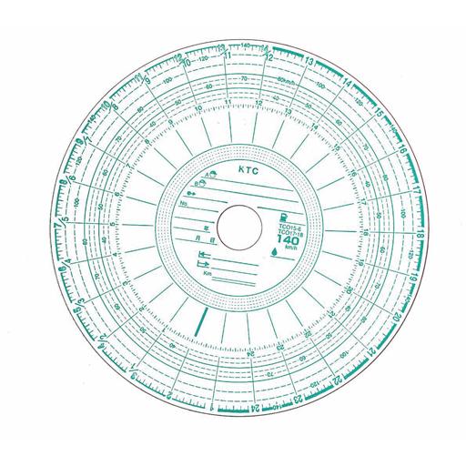 タコグラフチャート紙　1日（26時間）140km（中心穴丸型）小芝記録紙 M26-140K（100枚...