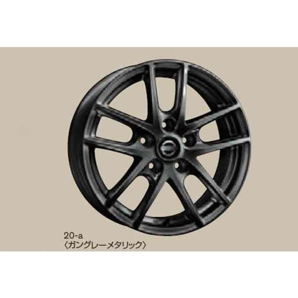 セレナ エスティーロアルミホイール 16×6.5J インセット45 ガングレーメタリック 1本からの...