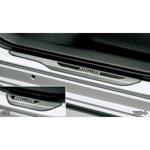 MODELLISTA スカッフプレート ※シルバー×ブラックエンブレム MSD51-12003 カロ...