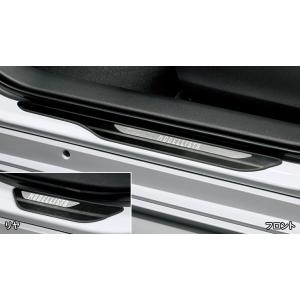 MODELLISTA スカッフプレート ※ブラック×シルバーエンブレム MSD51-12001 カロ...