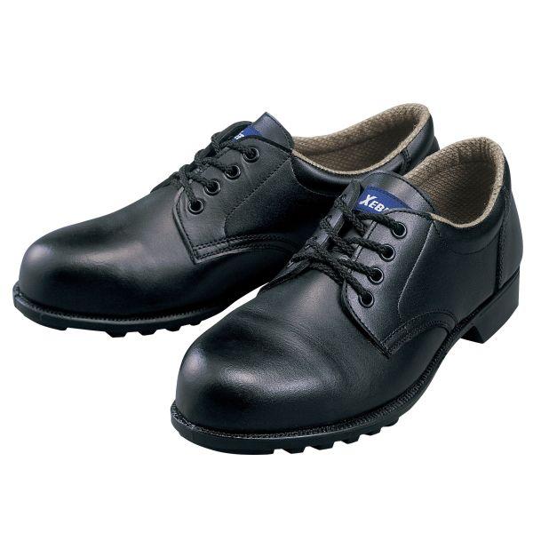 安全靴　牛革スムースのビジネスタイプの短靴　XEBEC(ジーベック) 85025　ブラック(黒)