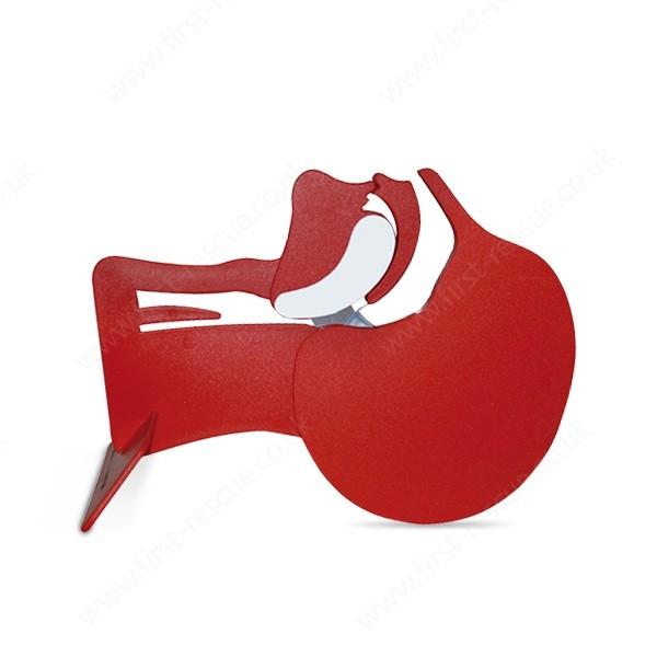 レールダル ヘッドモデル CPR 気道確保を説明する簡易モデル