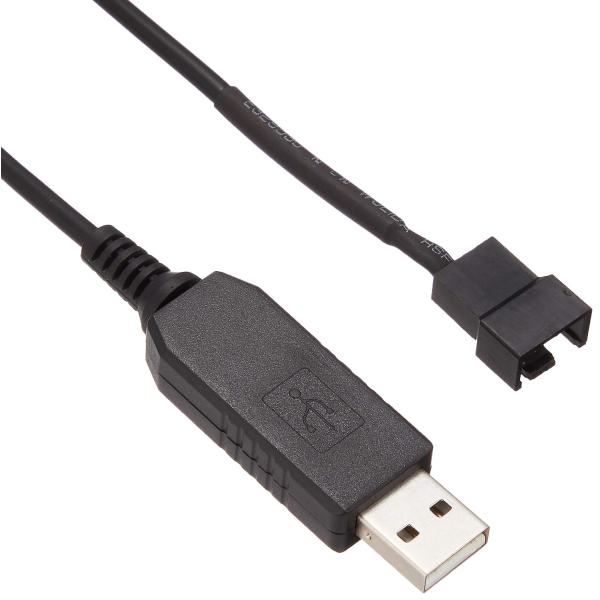 タイムリー [ ケースファンをUSB接続に変換するケーブル ] DC12Vファン → USB5V 駆...
