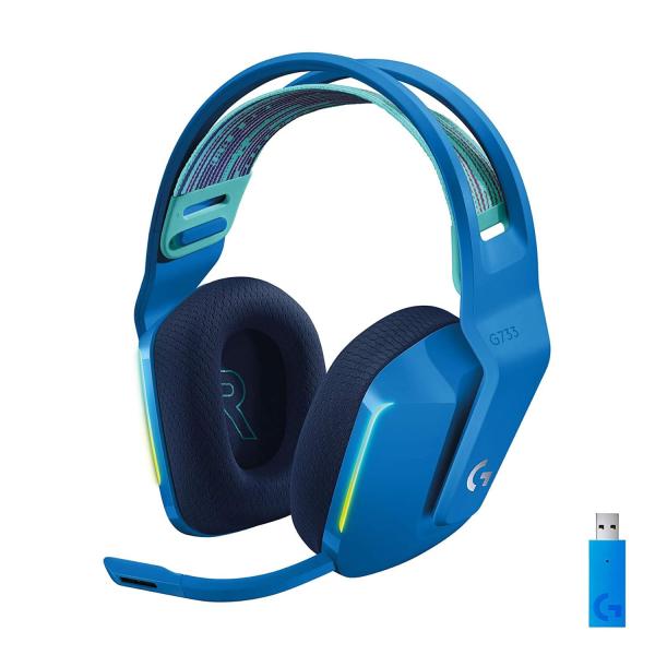 Logicool G ワイヤレス ゲーミングヘッドセット G733 LIGHTSPEED G733-...