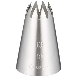 遠藤商事 業務用 口金 花型10切 No.10 18-8ステンレス 日本製 WKT31100