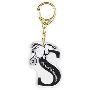スヌーピー キーホルダー イニシャル アクリル S