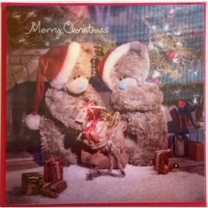 クリスマスカード3Dカード　くまさんカードメリークリスマス　W15.1×H15.7cm