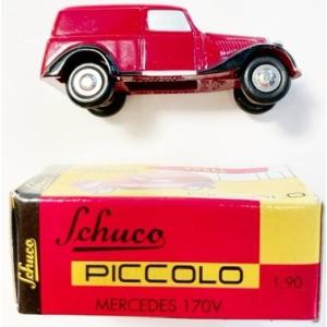 シュコーSchuco 1/90  01521  PICCOLO MERCEDES 170V Kastenwagon外箱付き 赤いミニカー｜suzuyatoy