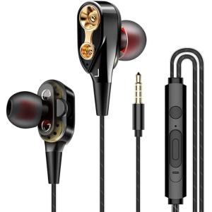 Wired Earbuds in Ear Headphones with Microphone 3.5mm in-Ear Headset Earphones Volume Control Sport Gaming Headset for iPhone Xiaomi Samsung Huawei