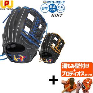 【プロティオス型付け込み/代引不可 】野球 ワールドペガサス エディット 軟式野球 軟式グローブ 軟式用 グラブ ソフトボール使用可 オールラウンド用 少年用